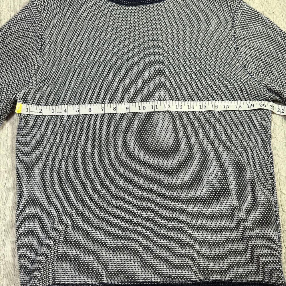 Taylor Stitch Brume Navy White Birdseye BCI Cotton Knit Mens Sweater L - Picture 5 of 8